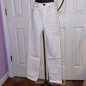 rag & bone White Ankle & Cropped Jeans
